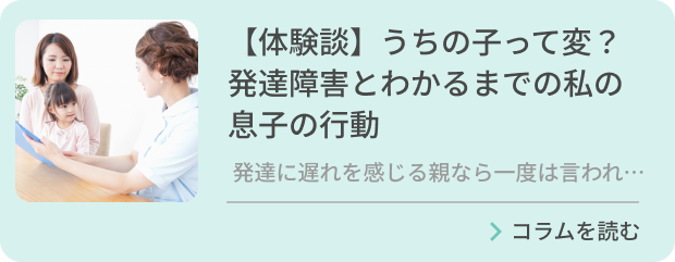 【体験談】うちの子って変？発達障害とわかるまでの私の息子の行動のバナー画像