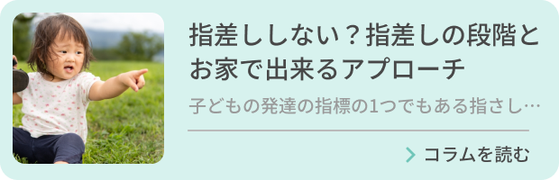 指差ししない？指差しの段階とお家で出来るアプローチのバナー画像