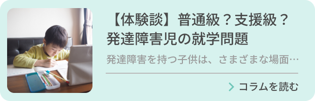 【体験談】普通級？支援級？発達障害児の就学問題のバナー画像